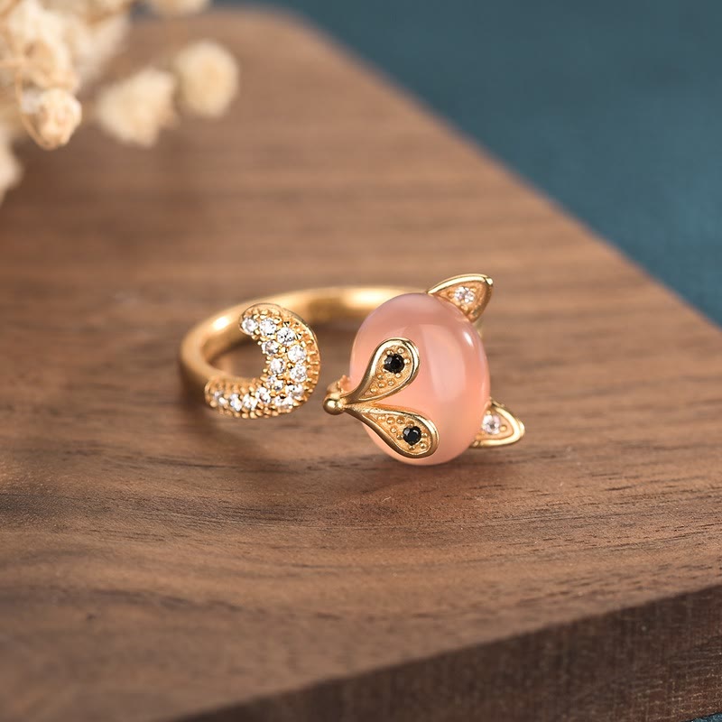 Nimara Ritual Cat's Eye Copper Fox Love Ring