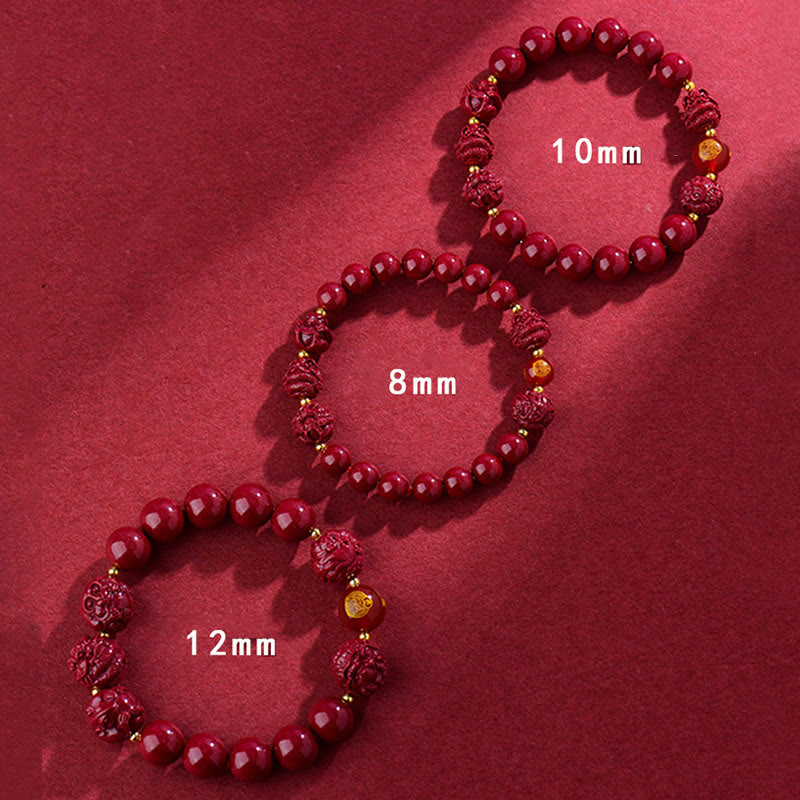 Nimara Ritual Chinese Zodiac Cinnabar Keep Away Evil Spirits Blessing Bracelet
