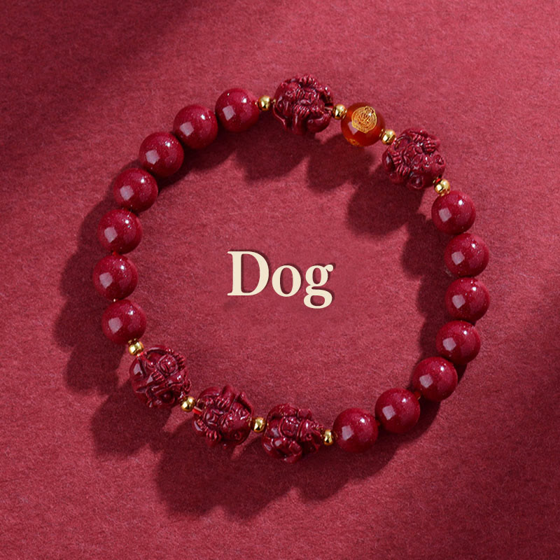 Nimara Ritual Chinese Zodiac Cinnabar Keep Away Evil Spirits Blessing Bracelet