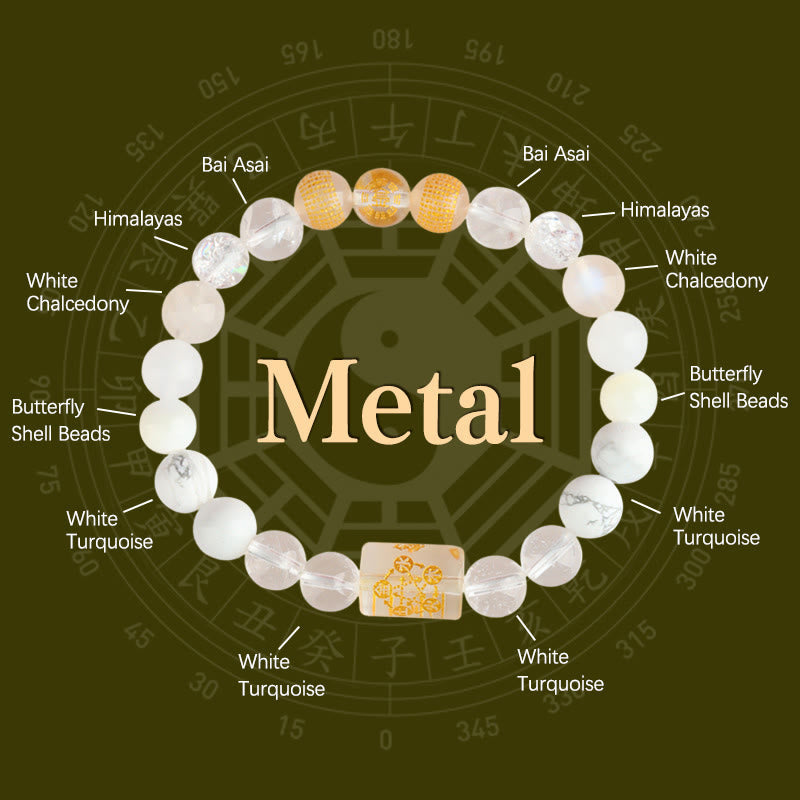 Nimara Ritual Five Elements God Of Wealth Various Crystal Agate Wealth Luck Bracelet