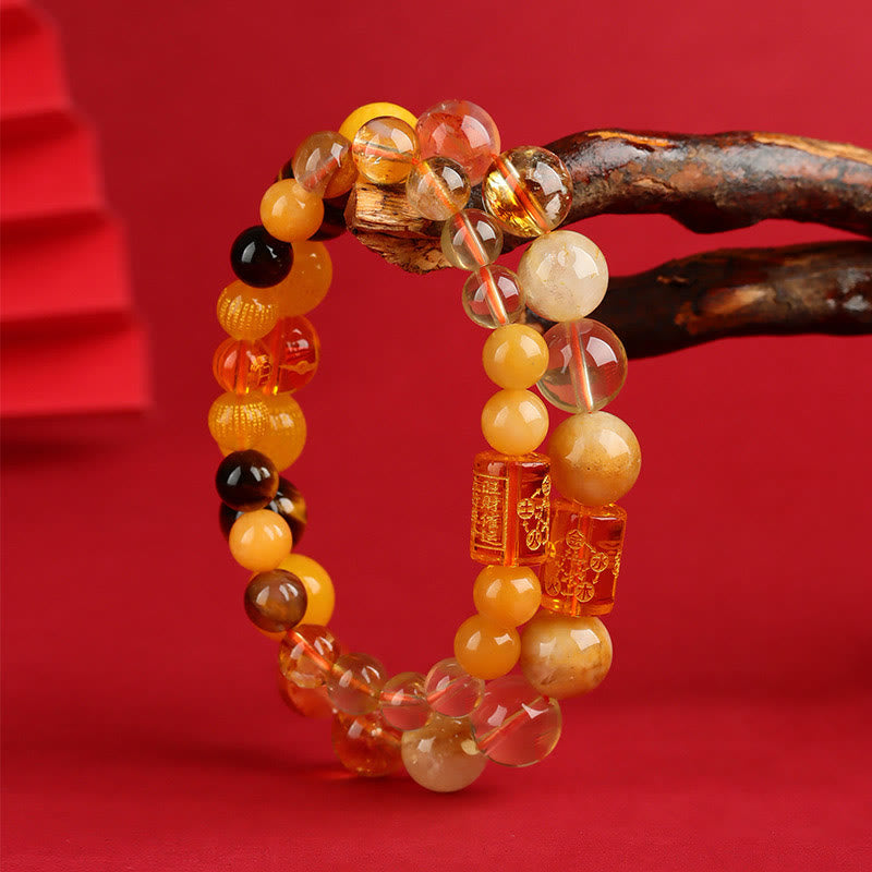 Nimara Ritual Five Elements God Of Wealth Various Crystal Agate Wealth Luck Bracelet