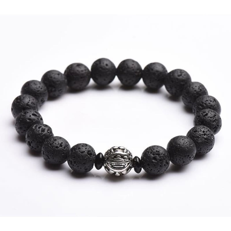 Nimara Ritual Lava Rock Beads White Copper PiXiu Wealth Bracelet