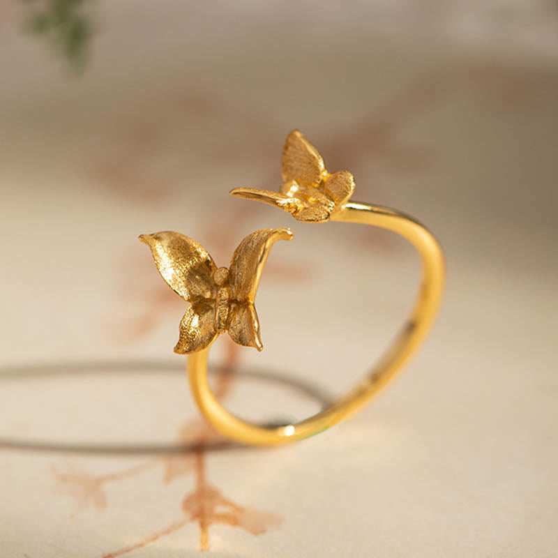 Nimara Ritual 925 Sterling Silver Butterfly Love Ring