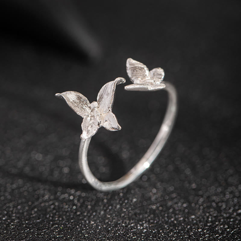 Nimara Ritual 925 Sterling Silver Butterfly Love Ring