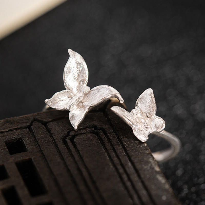 Nimara Ritual 925 Sterling Silver Butterfly Love Ring