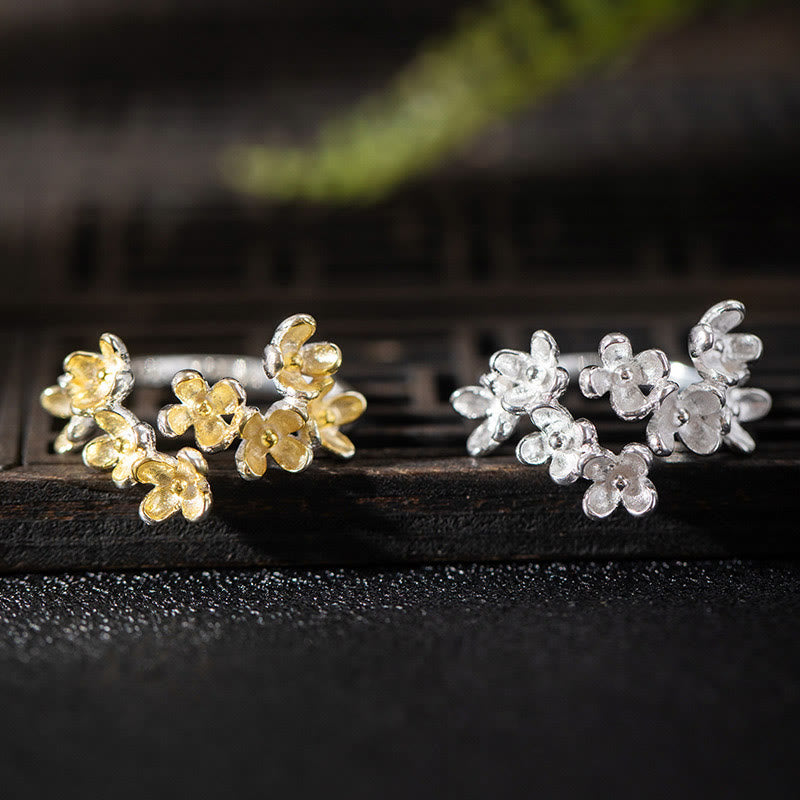 Nimara Ritual 925 Sterling Silver Osmanthus Fragrans Ring