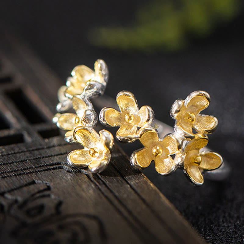 Nimara Ritual 925 Sterling Silver Osmanthus Fragrans Ring