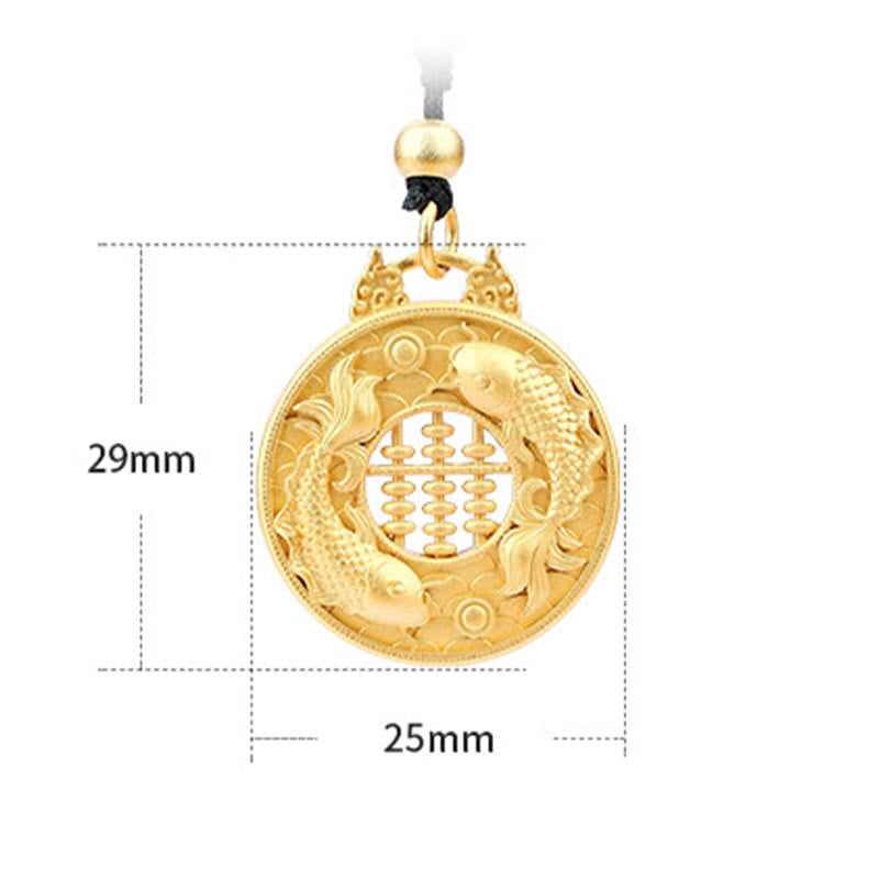 Nimara Ritual Gold Plated Copper Koi Fish Strength Necklace Pendant