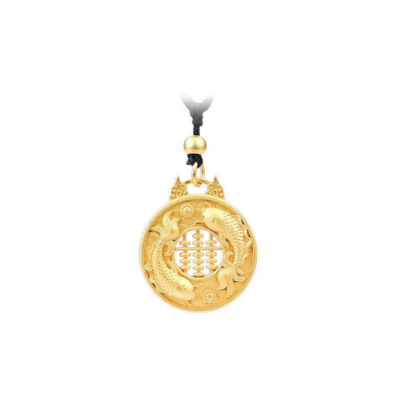 Nimara Ritual Gold Plated Copper Koi Fish Strength Necklace Pendant