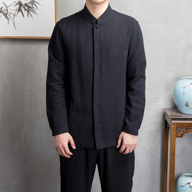 Nimara Ritual Solid Color Chinese Tang Suit Jacket Men Clothing