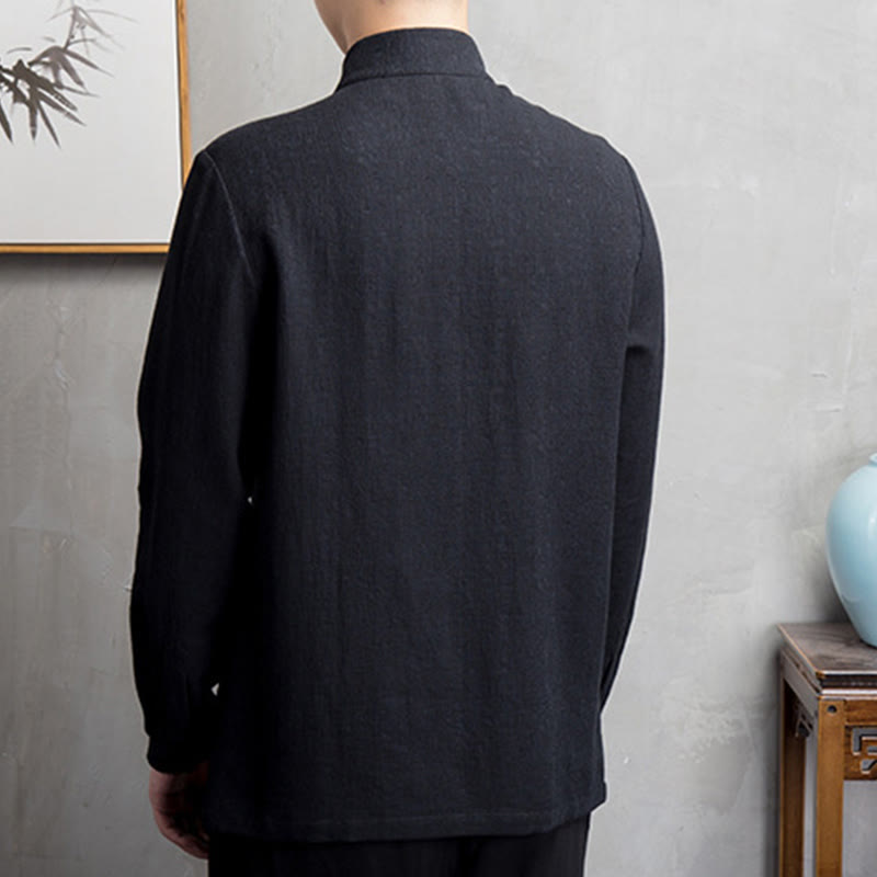 Nimara Ritual Solid Color Chinese Tang Suit Jacket Men Clothing