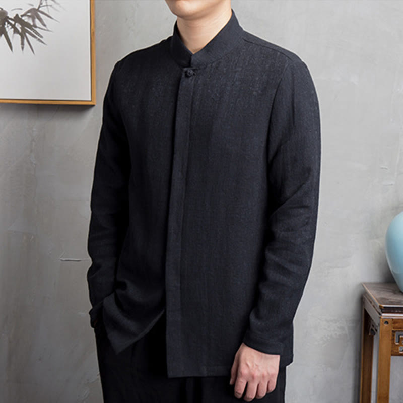 Nimara Ritual Solid Color Chinese Tang Suit Jacket Men Clothing