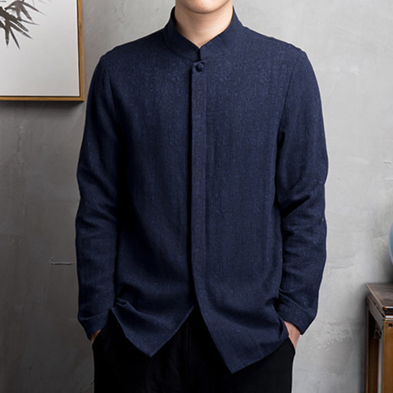 Nimara Ritual Solid Color Chinese Tang Suit Jacket Men Clothing