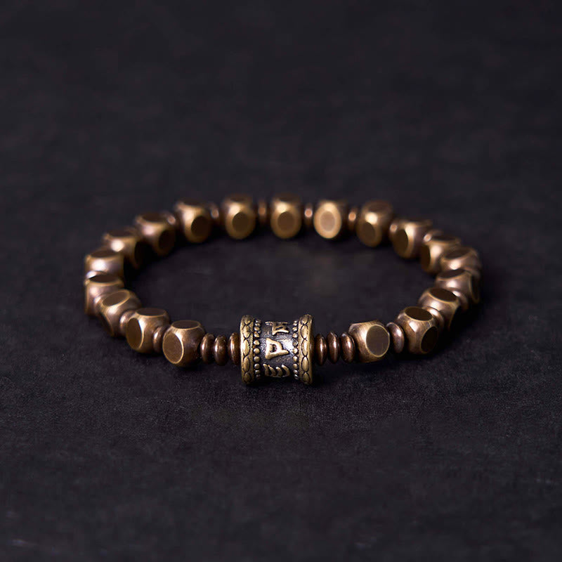 Nimara Ritual "Wishing You Balance and Strength" Brass Amulet Bracelet Includes Gift Message Card