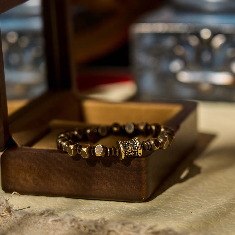Nimara Ritual "Wishing You Balance and Strength" Brass Amulet Bracelet Includes Gift Message Card