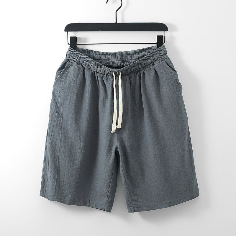 Nimara Ritual Casual Solid Color Cotton Men's Bermuda Shorts Men's Pants With Pockets
