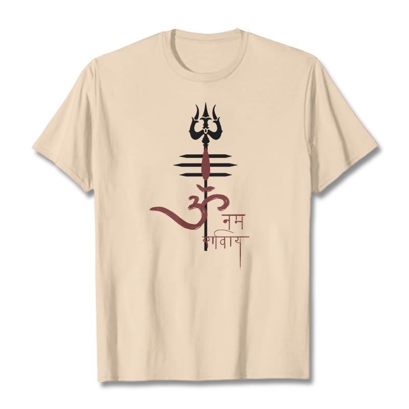 Nimara Ritual OM NAMAH SHIVAYA Trident Cotton Tee T-shirt
