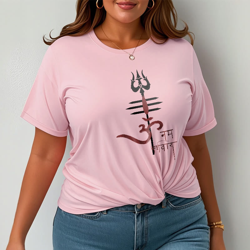 Nimara Ritual OM NAMAH SHIVAYA Trident Cotton Tee T-shirt