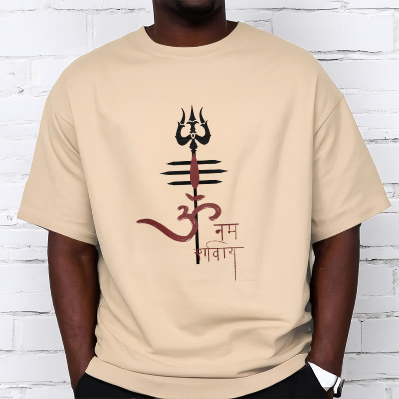 Nimara Ritual OM NAMAH SHIVAYA Trident Cotton Tee T-shirt