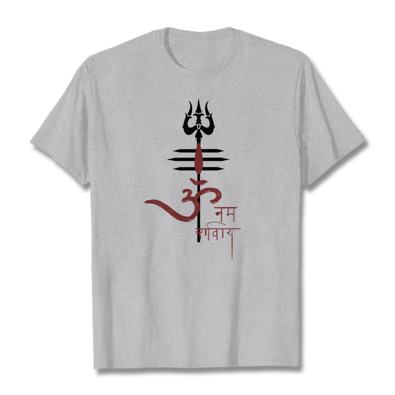 Nimara Ritual OM NAMAH SHIVAYA Trident Cotton Tee T-shirt
