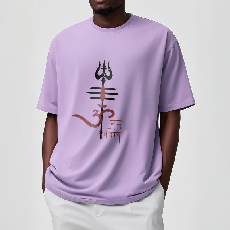 Nimara Ritual OM NAMAH SHIVAYA Trident Cotton Tee T-shirt