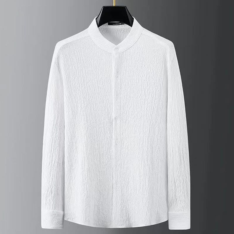 Nimara Ritual Pure Color Long Sleeve Top Pants Clothing Men's Set