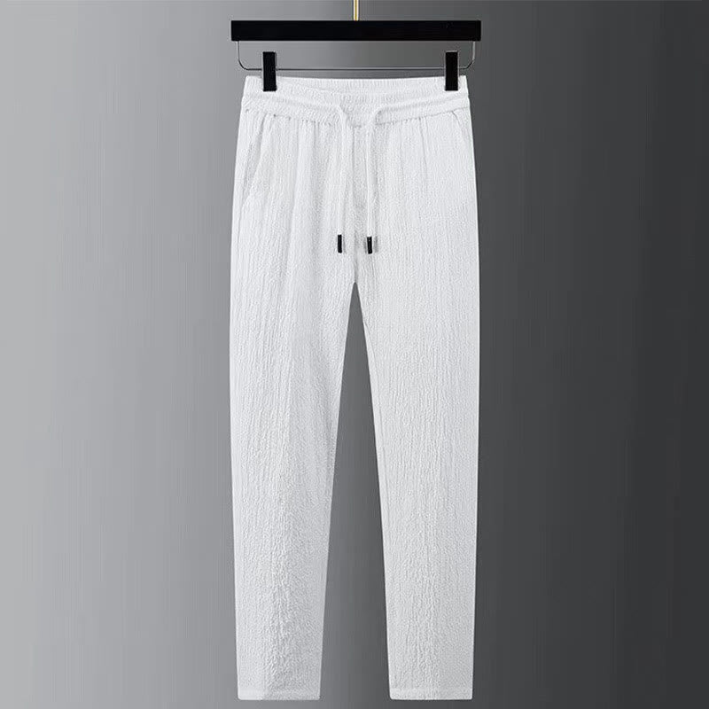Nimara Ritual Pure Color Long Sleeve Top Pants Clothing Men's Set