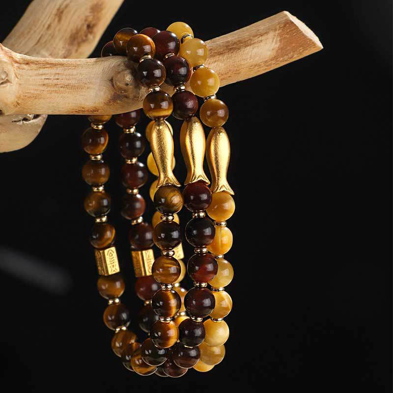 Nimara Ritual Tiger Eye Koi Fish Courage Bracelet
