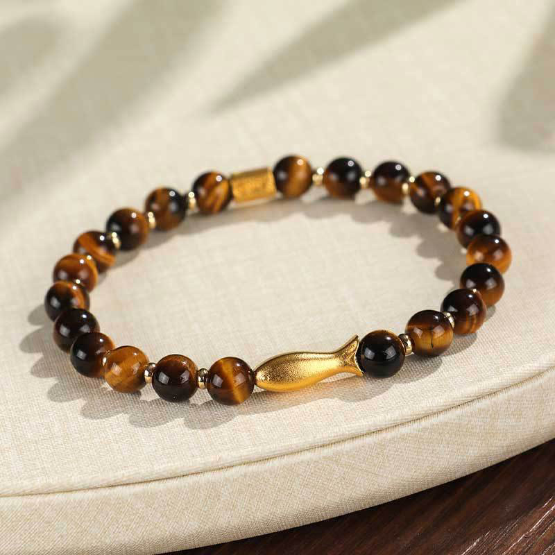 Nimara Ritual Tiger Eye Koi Fish Courage Bracelet
