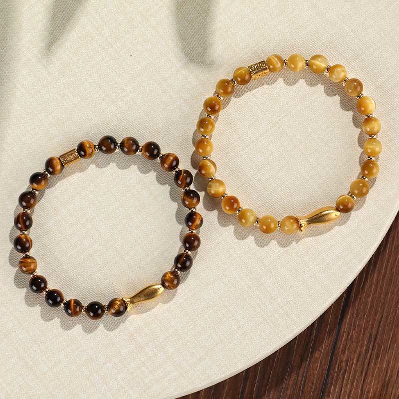 Nimara Ritual Tiger Eye Koi Fish Courage Bracelet