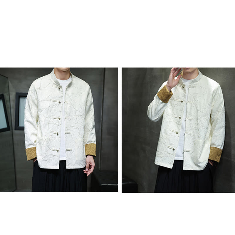 Nimara Ritual Tang Suit Casual Frog-button Long Sleeve Nylon Men's Jacket Shirt Clothing
