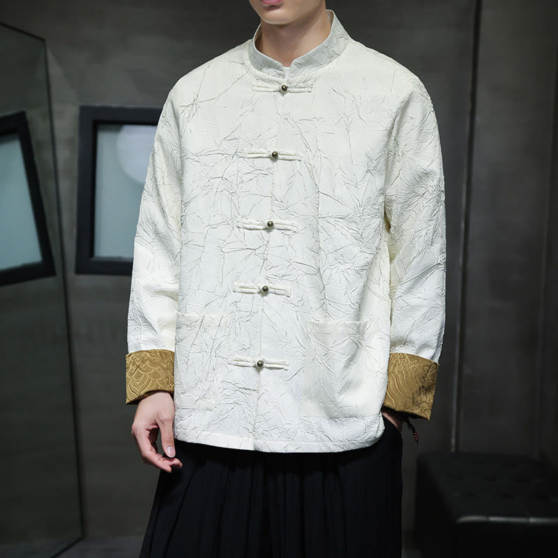 Nimara Ritual Tang Suit Casual Frog-button Long Sleeve Nylon Men's Jacket Shirt Clothing