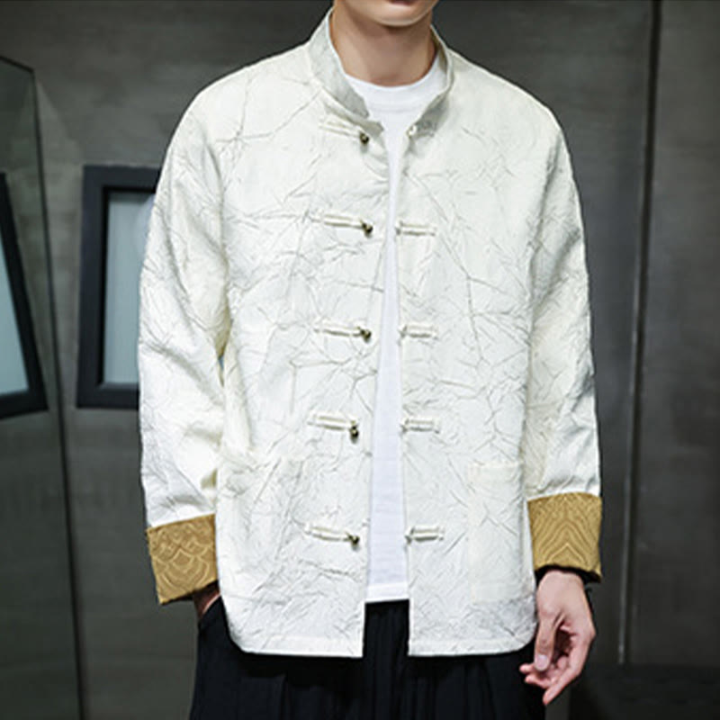 Nimara Ritual Tang Suit Casual Frog-button Long Sleeve Nylon Men's Jacket Shirt Clothing