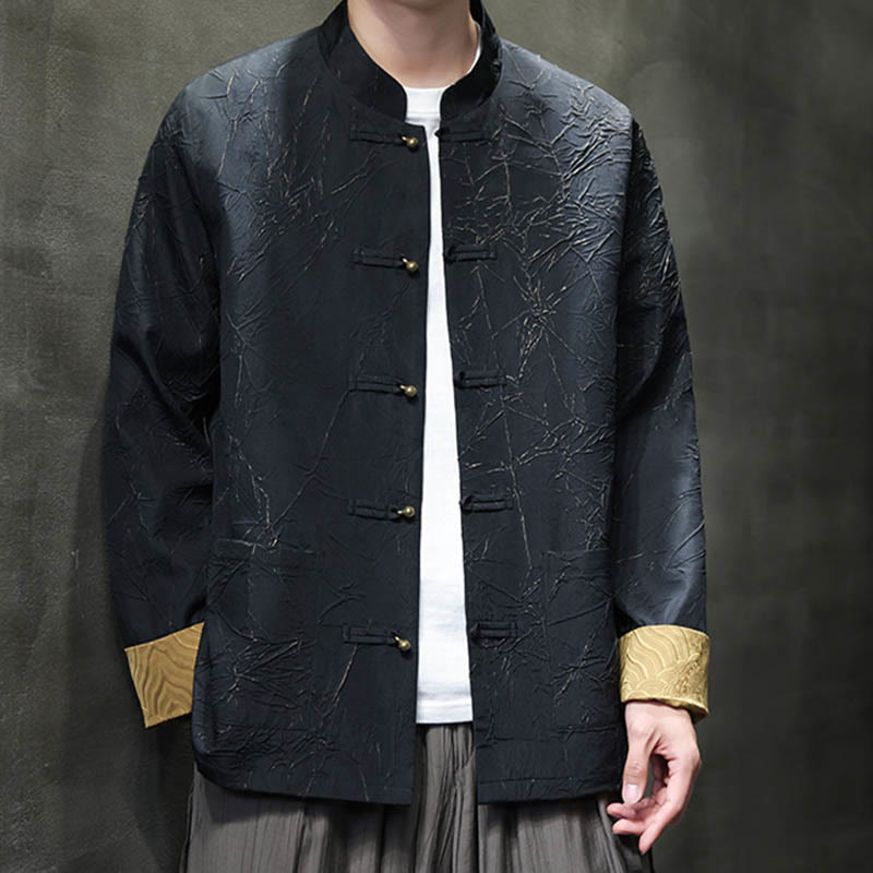 Nimara Ritual Tang Suit Casual Frog-button Long Sleeve Nylon Men's Jacket Shirt Clothing