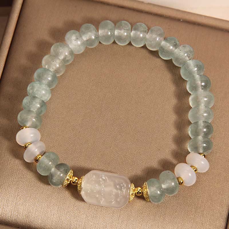 Nimara Ritual Aquamarine Jade Abacus Beads Serenity Bracelet