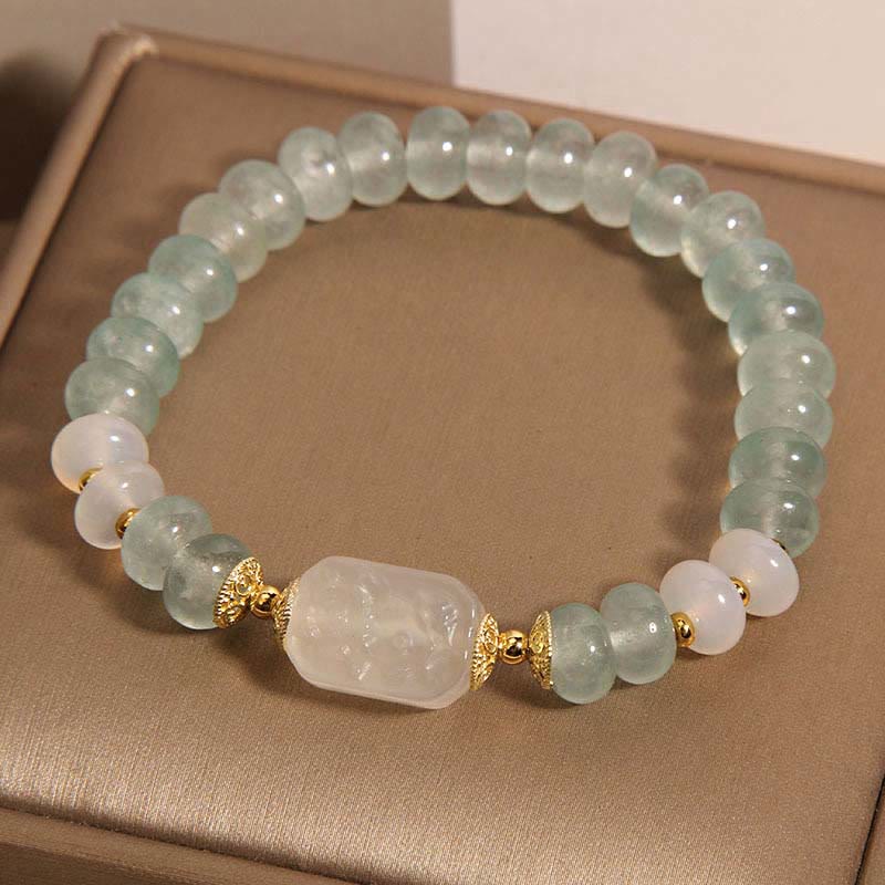 Nimara Ritual Aquamarine Jade Abacus Beads Serenity Bracelet