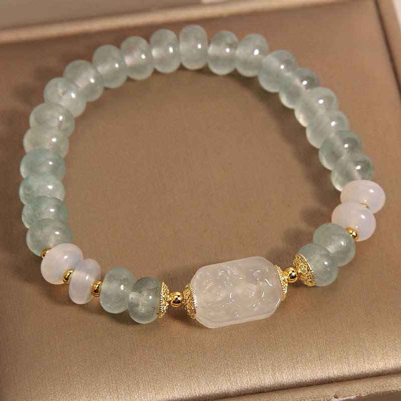 Nimara Ritual Aquamarine Jade Abacus Beads Serenity Bracelet