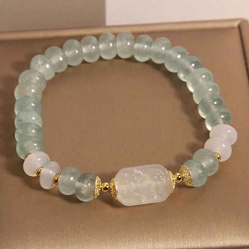 Nimara Ritual Aquamarine Jade Abacus Beads Serenity Bracelet