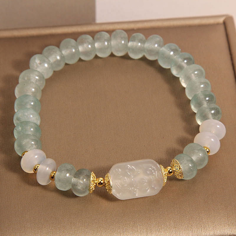 Nimara Ritual Aquamarine Jade Abacus Beads Serenity Bracelet
