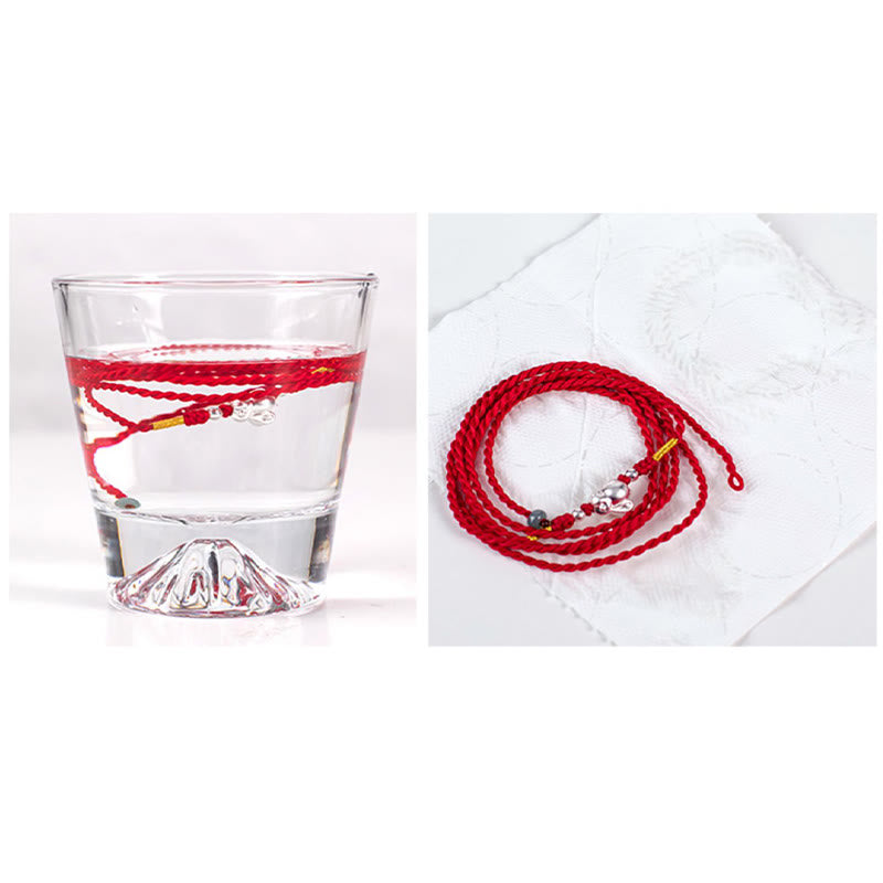 Nimara Ritual Natural Cinnabar Peace Buckle Blessing Red String Belly Chain