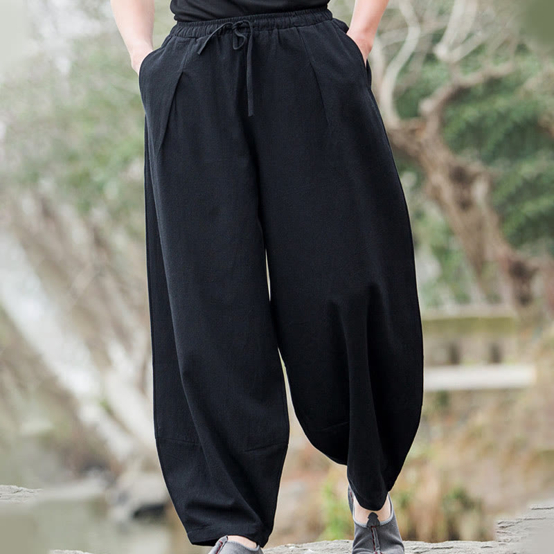 Nimara Ritual Plain Casual Bloomer Men's Pants With Pockets