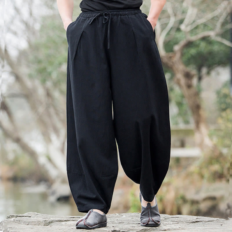 Nimara Ritual Plain Casual Bloomer Men's Pants With Pockets