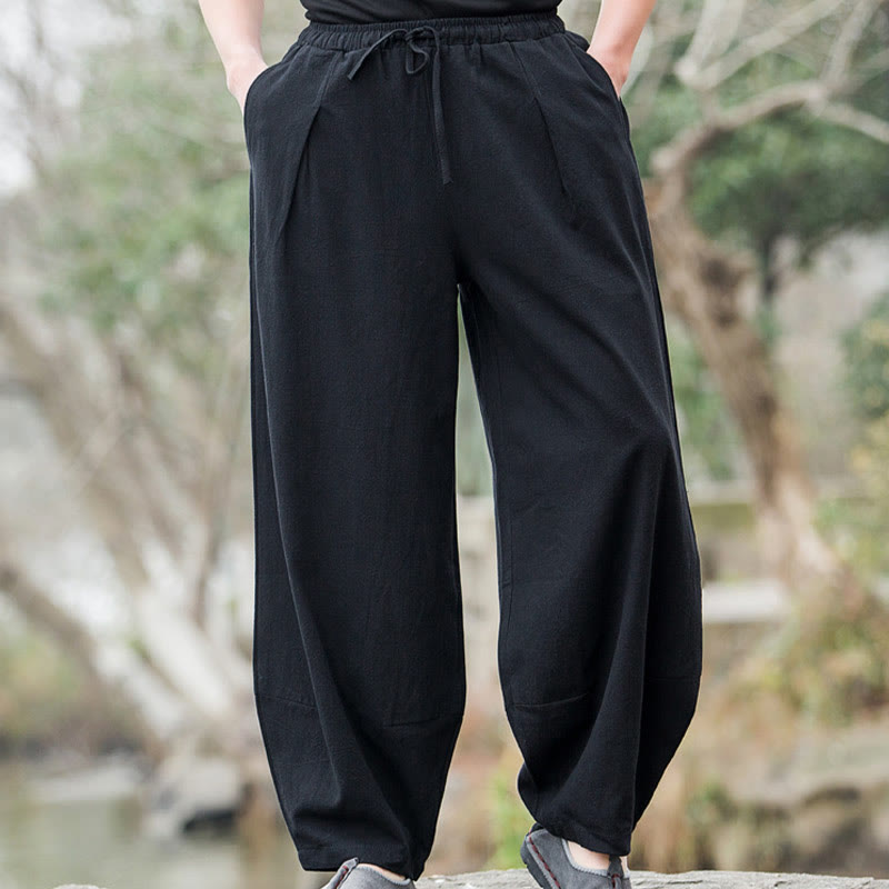 Nimara Ritual Plain Casual Bloomer Men's Pants With Pockets