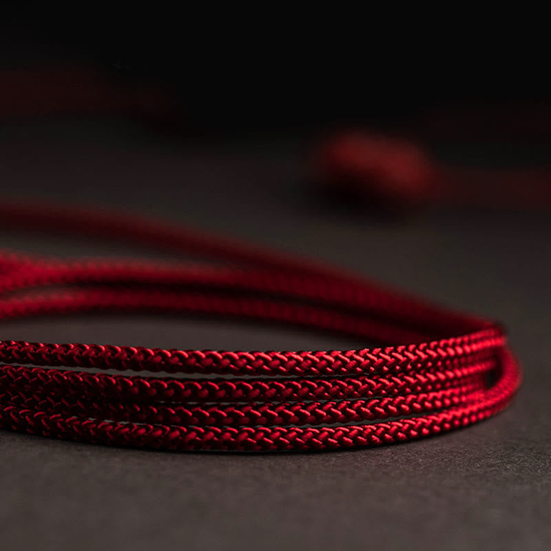 Nimara Ritual Natural Cinnabar Chinese Zodiac Gourd Calm Blessing Red String Belly Chain