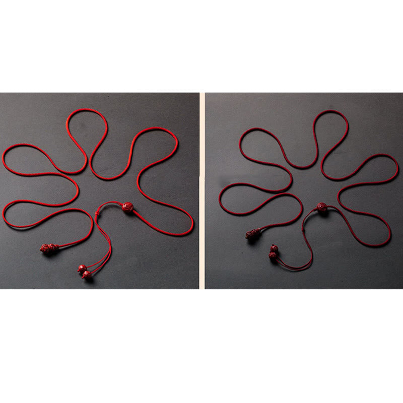 Nimara Ritual Natural Cinnabar Chinese Zodiac Gourd Calm Blessing Red String Belly Chain