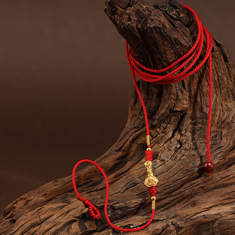 Nimara Ritual 999 Solid Gold Red String Belly Chain