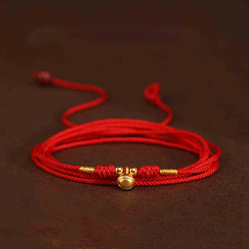 Nimara Ritual 999 Solid Gold Red String Belly Chain