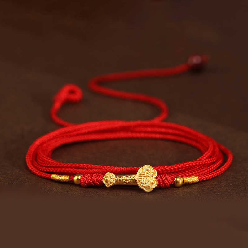 Nimara Ritual 999 Solid Gold Red String Belly Chain