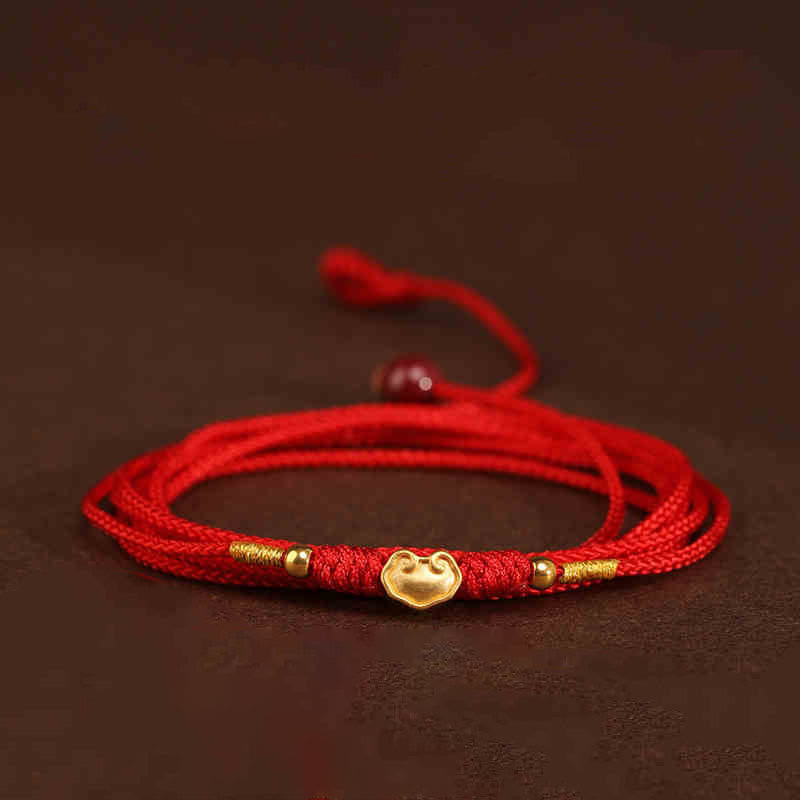 Nimara Ritual 999 Solid Gold Red String Belly Chain