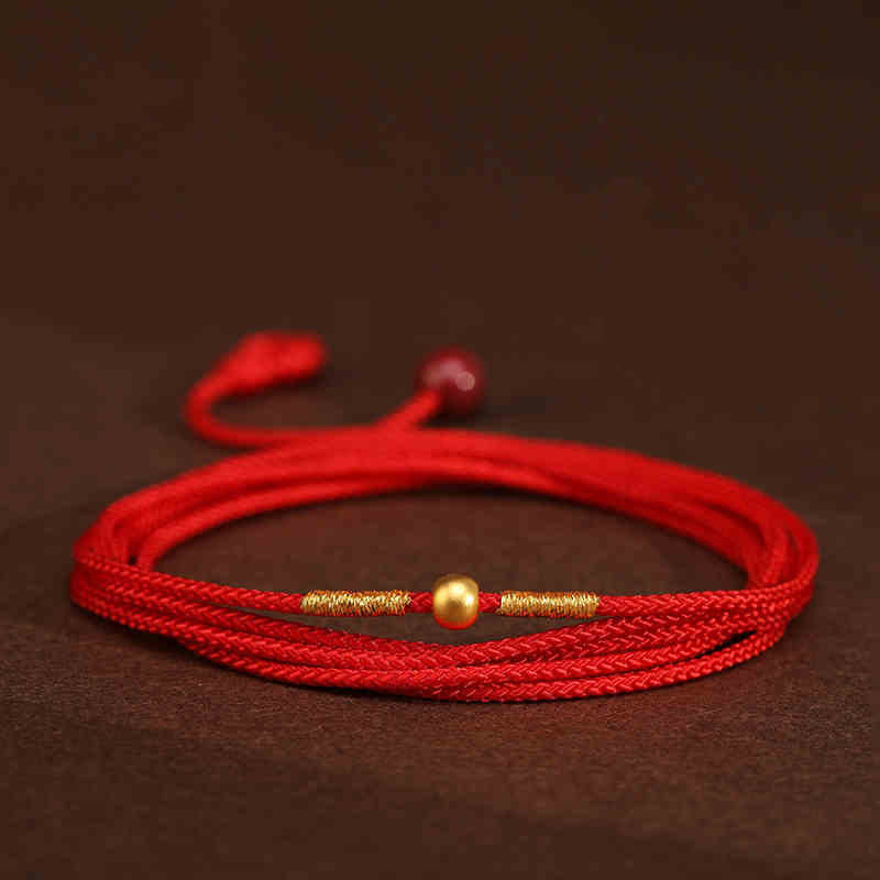 Nimara Ritual 999 Solid Gold Red String Belly Chain